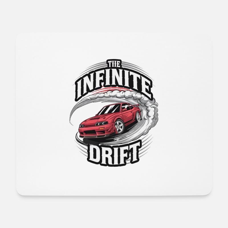 Infinite Drift - Autorennen - Mousepad (Querformat) - Weiß