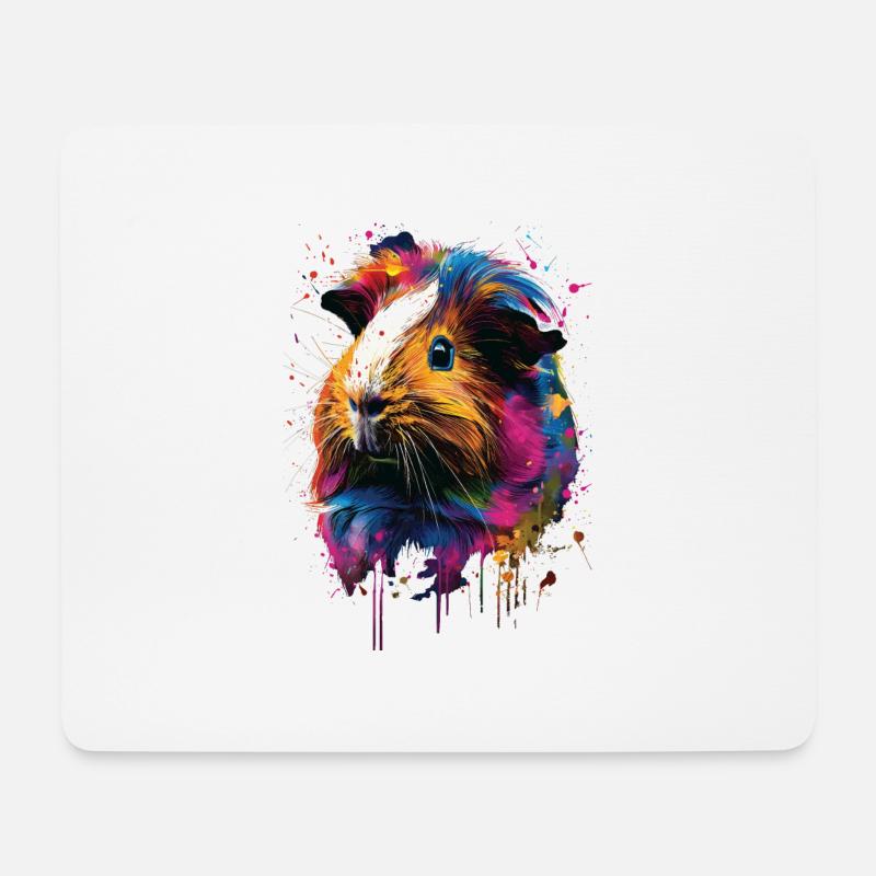 Meerschweinchen - Mousepad (Querformat) - Weiß