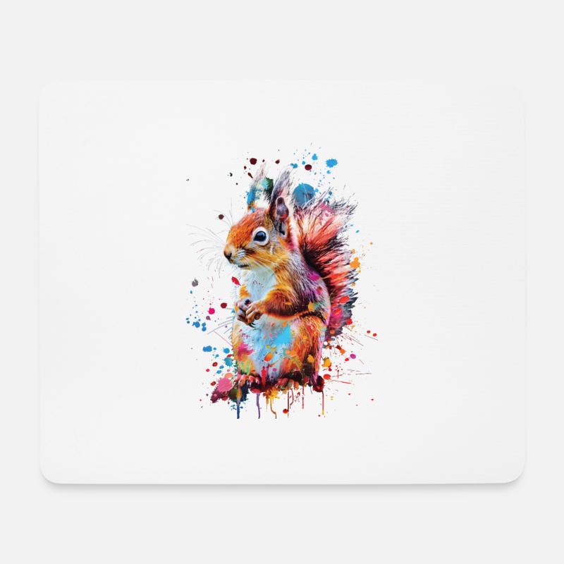 Eichhörnchen - Mousepad (Querformat) - Weiß