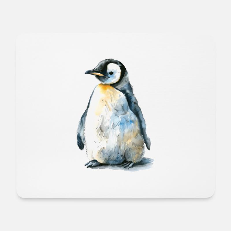 Pinguin - Mousepad (Querformat) - Weiß