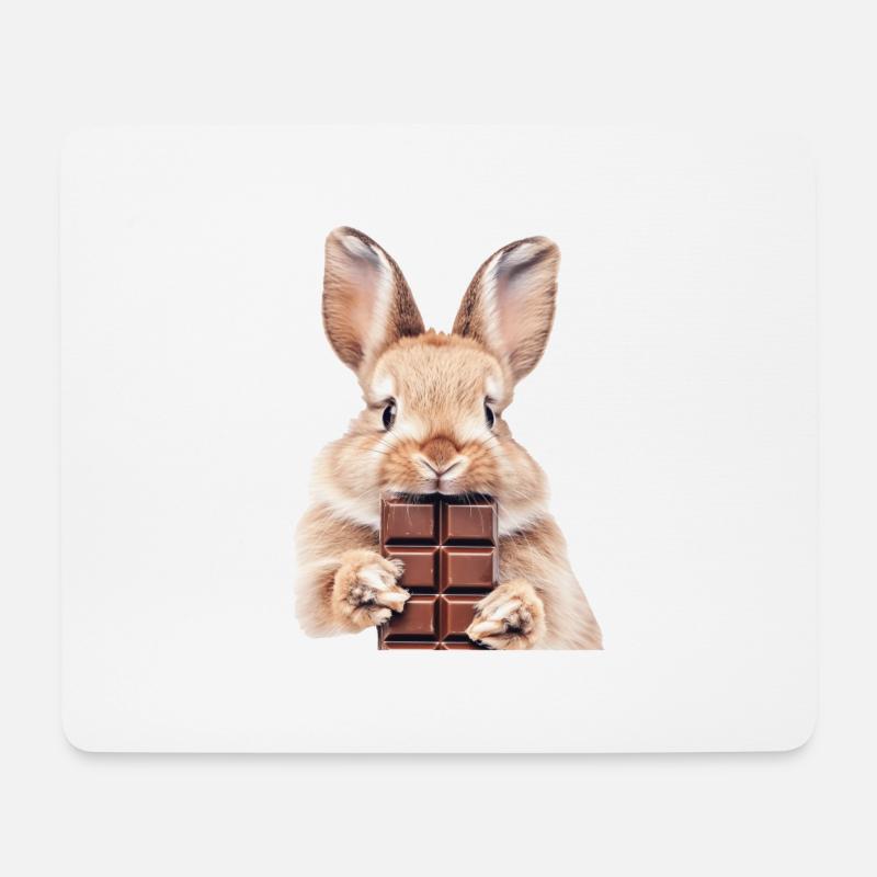 Kaninchen - Mousepad (Querformat) - Weiß