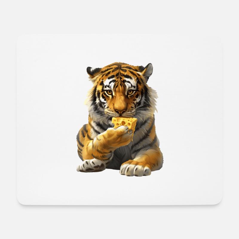 Tiger - Mousepad (Querformat) - Weiß