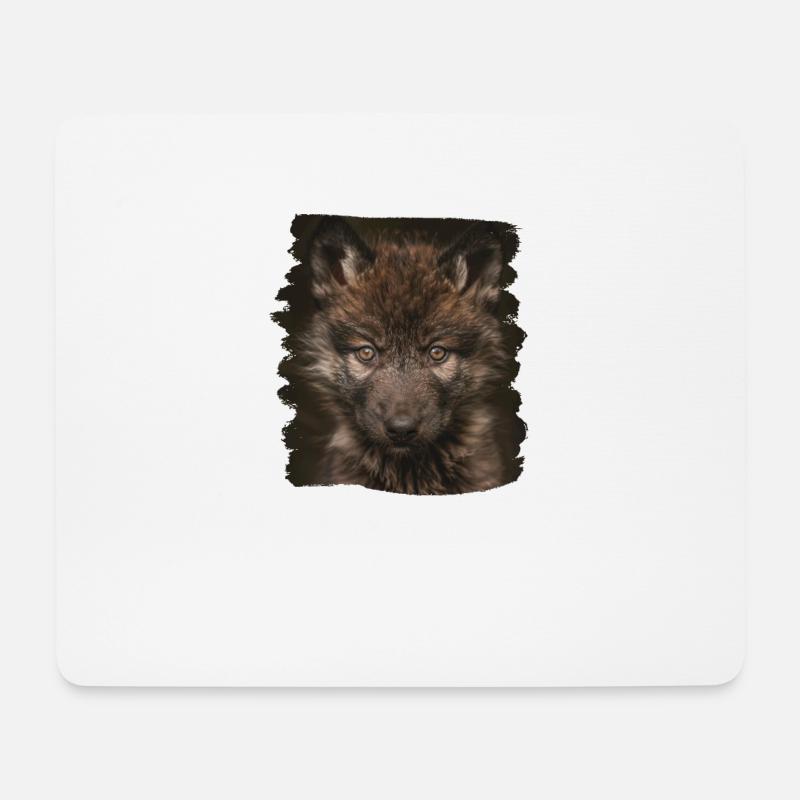 Wölfe Wolf - Mousepad (Querformat) - Weiß