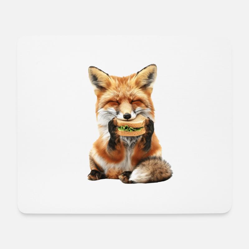 Fuchs - Mousepad (Querformat) - Weiß