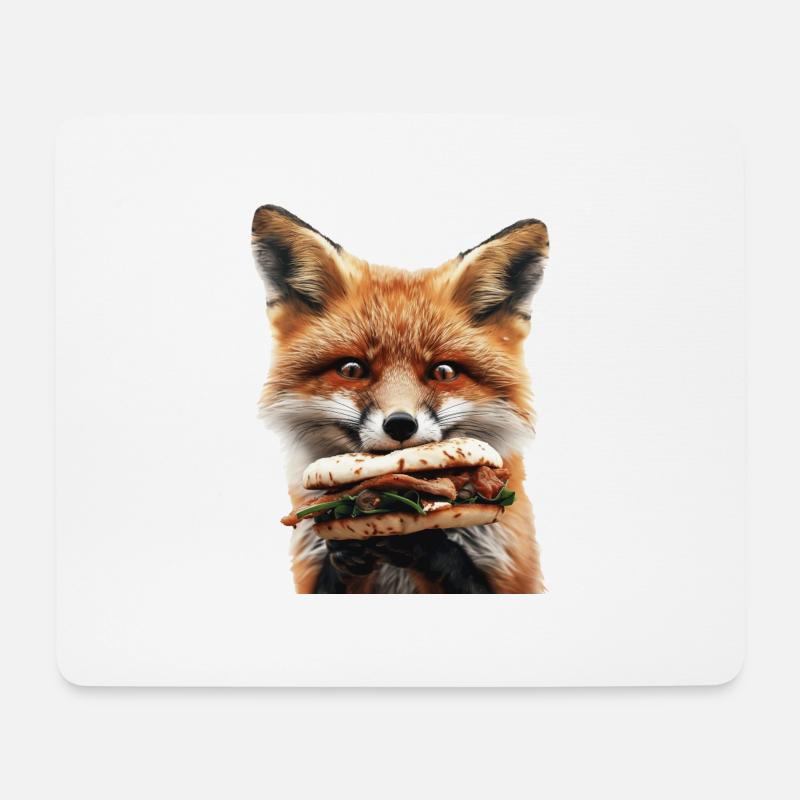 Fuchs - Mousepad (Querformat) - Weiß
