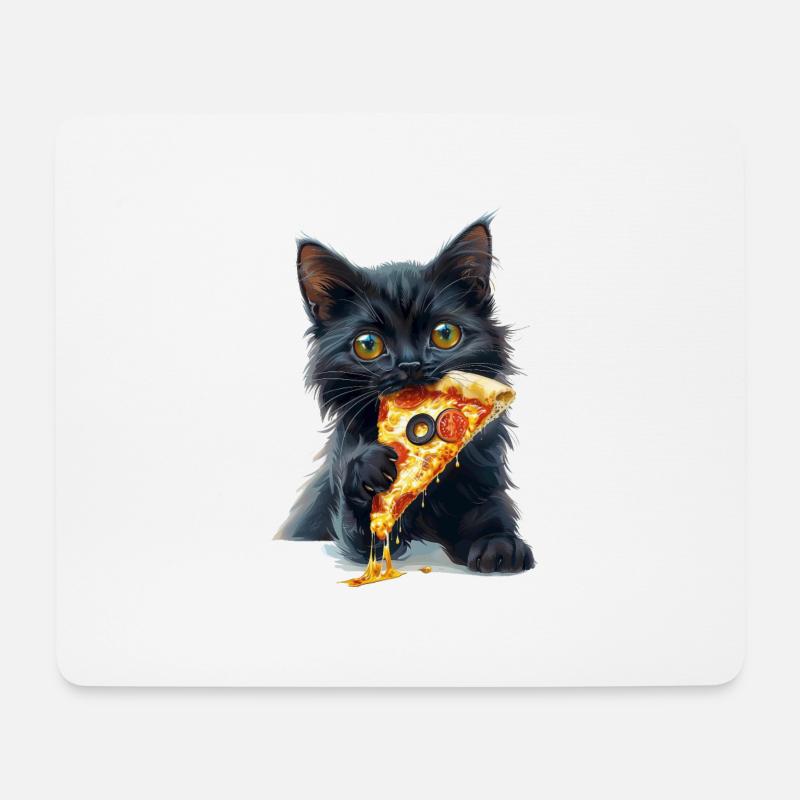 Katze - Mousepad (Querformat) - Weiß