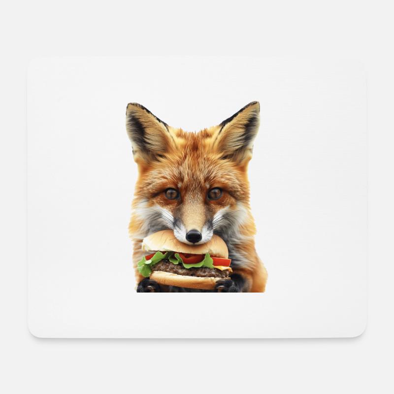 Fuchs - Mousepad (Querformat) - Weiß