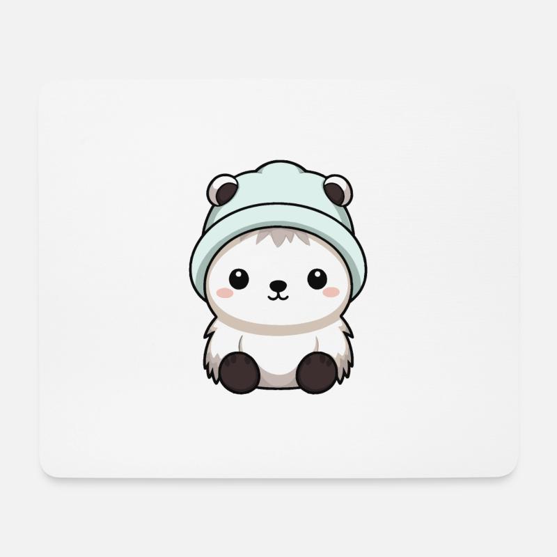 Eisbär Winter Polar Bär Baby Comic - Mousepad (Querformat) - Weiß