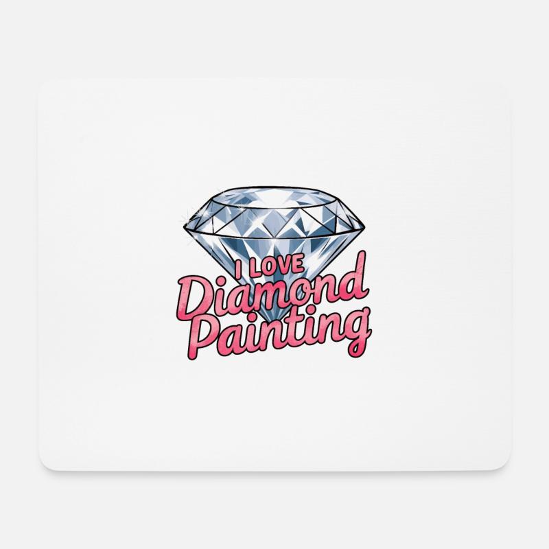 Diamond Painting Diamond Painter - Mousepad (Querformat) - Weiß