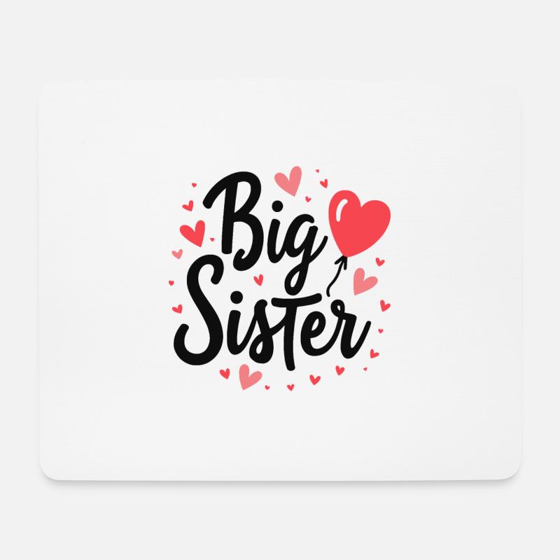 GROßE SCHWESTER - Mousepad (Querformat) - Weiß