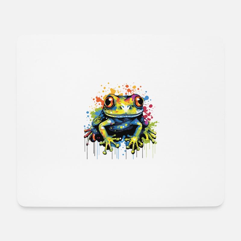 Frosch Pop Art - Mousepad (Querformat) - Weiß