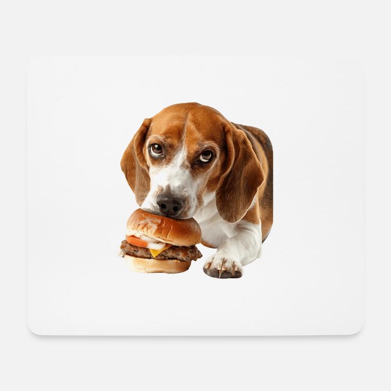 Beagle - Mousepad (Querformat) - Weiß