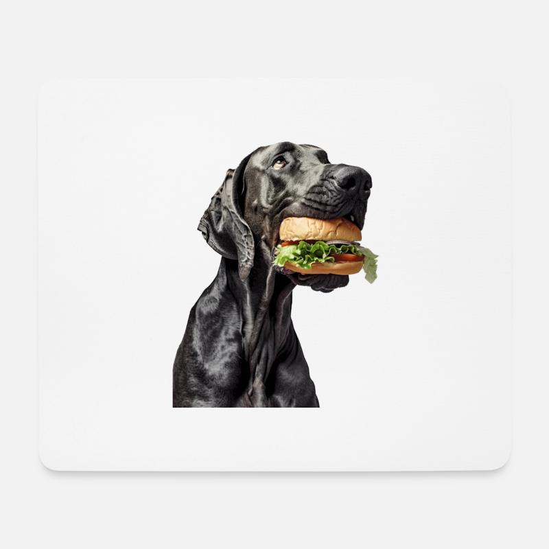 Deutsche Dogge - Mousepad (Querformat) - Weiß