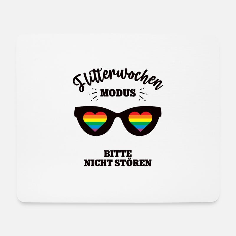 Flitterwochen Bitte Nicht Stören Hochzeitsreise - Mousepad (Querformat) - Weiß