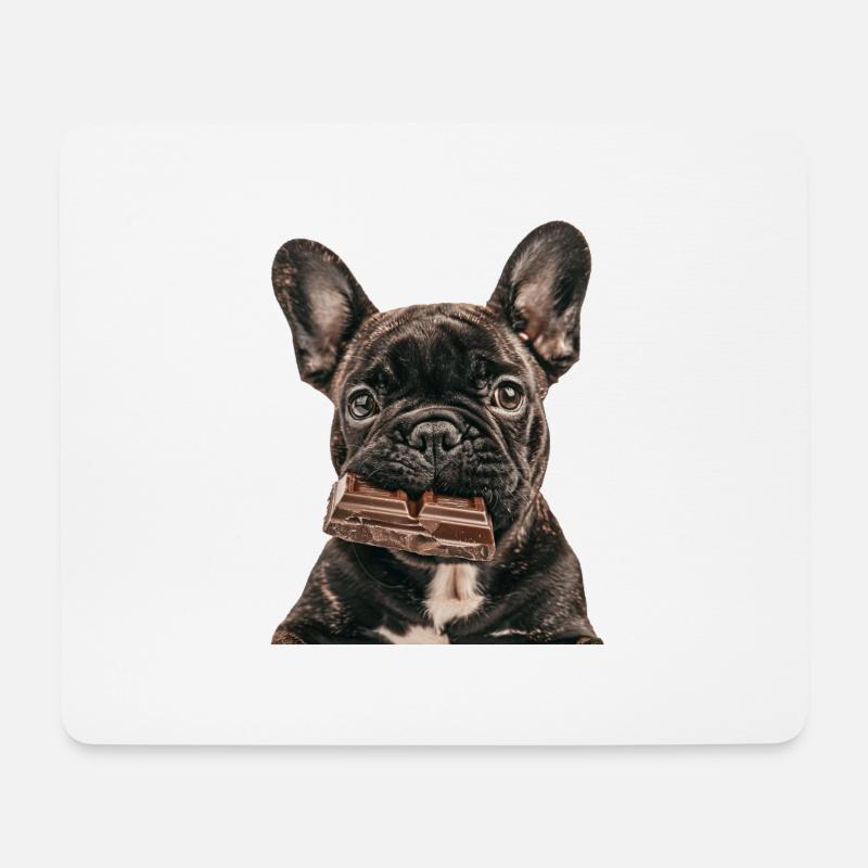 Französische Bulldogge - Mousepad (Querformat) - Weiß
