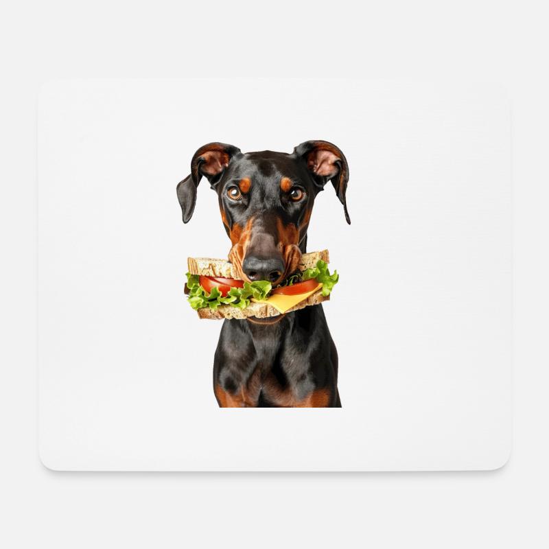 Dobermann - Mousepad (Querformat) - Weiß