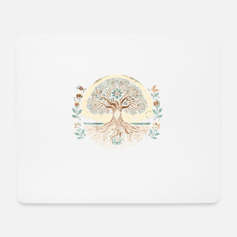 Bodenhaftung bewahren, weiterwachsen - Mousepad (Querformat) - Weiß