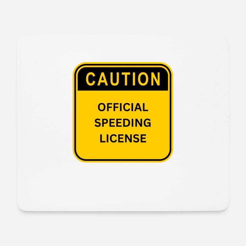 OFFICIAL SPEEDING LICENSE SHIELD - Mousepad (Querformat) - Weiß
