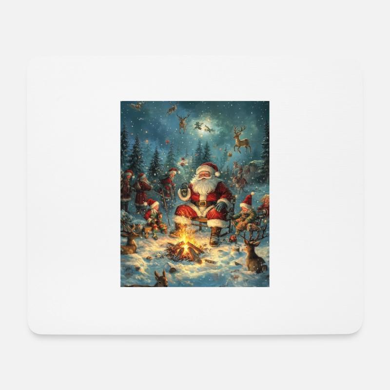 Weihnachtsmann Frauen Männer Kinder Weihnachten - Mousepad (Querformat) - Weiß