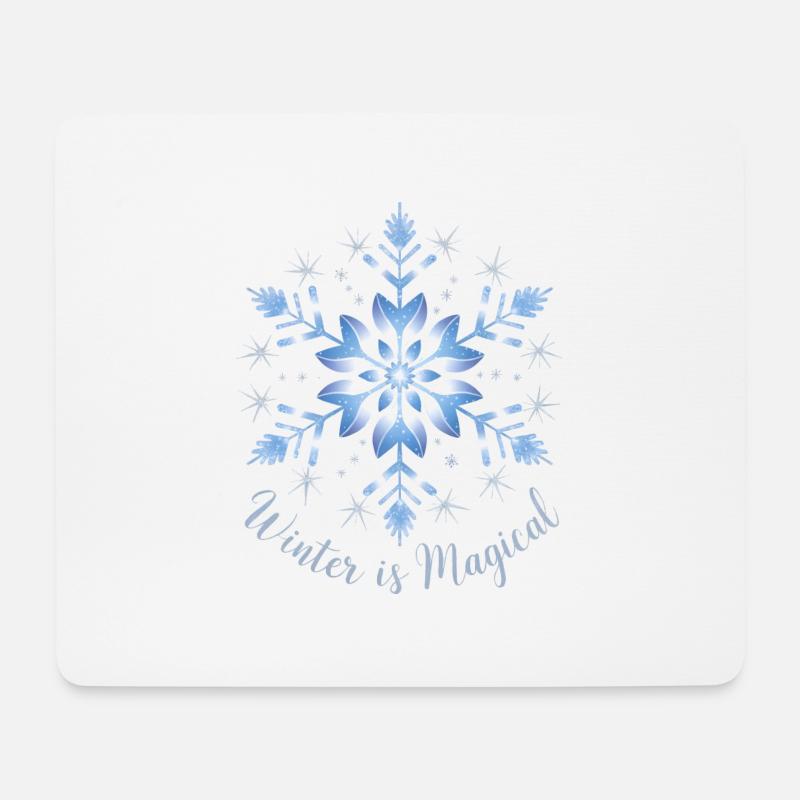 Der Winter ist magisch - Mousepad (Querformat) - Weiß