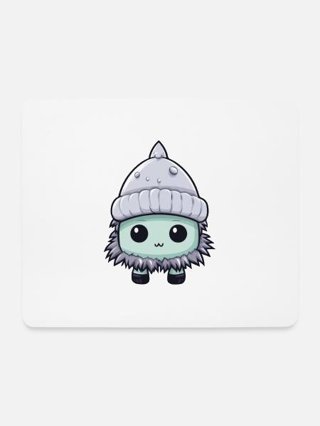 Frostbeule Winter Eskimo Comic - Mousepad (Querformat) - Weiß