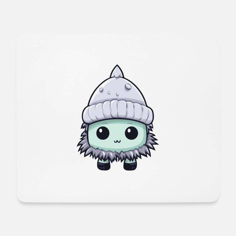Frostbeule Winter Eskimo Comic - Mousepad (Querformat) - Weiß