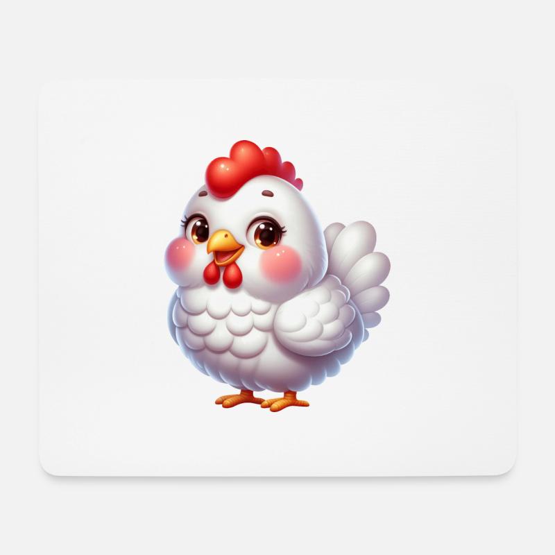Chicken / Hünchen - Mousepad (Querformat) - Weiß