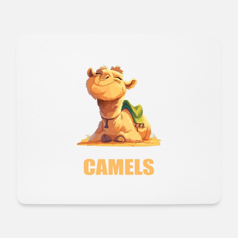 Camel Kamele Kamel - Mousepad (Querformat) - Weiß