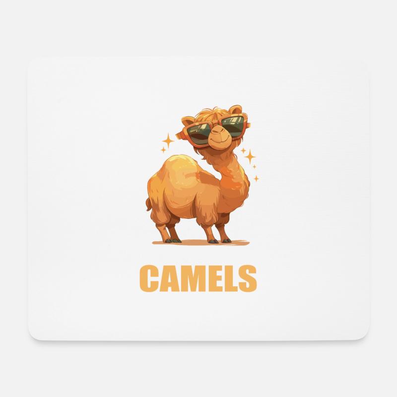 Camel Kamele Kamel - Mousepad (Querformat) - Weiß