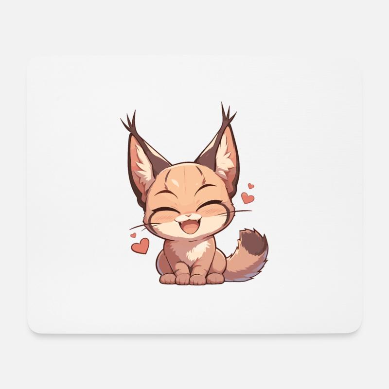 Caracal Karakale Karakal - Mousepad (Querformat) - Weiß