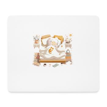 Namaste im Bett - Mousepad (Querformat) - Weiß - Vorne