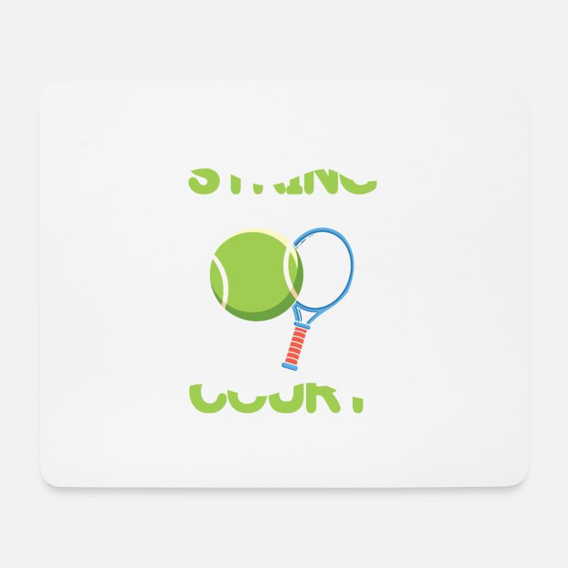 String Theory Expert On Court - Mousepad (Querformat) - Weiß