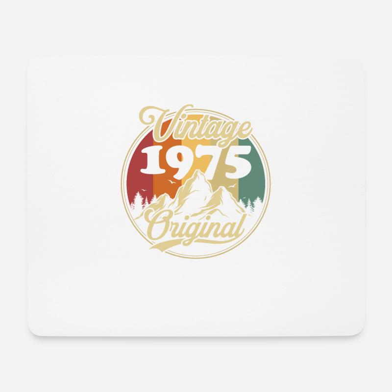 Vintage 1975 Original, Geburtstagsgeschenk - Mousepad (Querformat) - Weiß