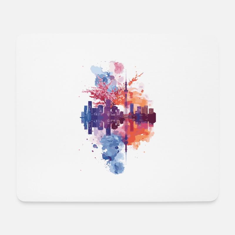 Sakura - Mousepad (Querformat) - Weiß