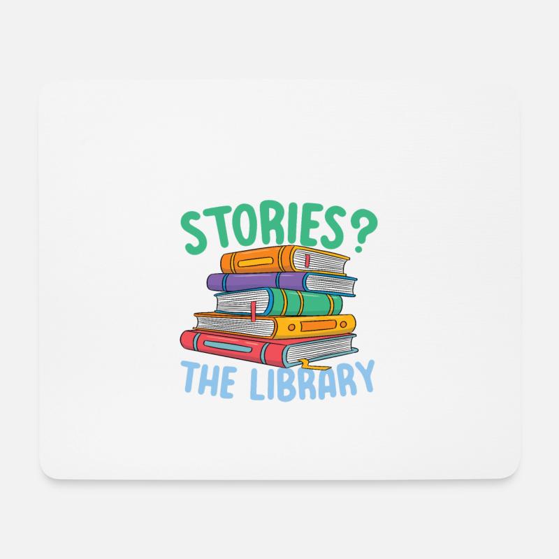 What Building Has The Most Stories The Library - Mousepad (Querformat) - Weiß
