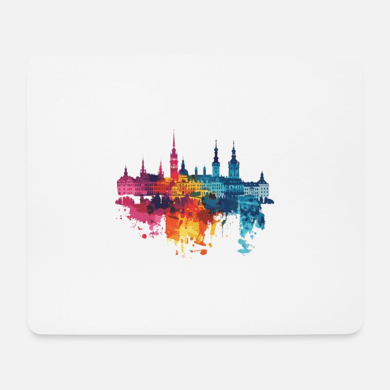 Lublin - Mousepad (Querformat) - Weiß