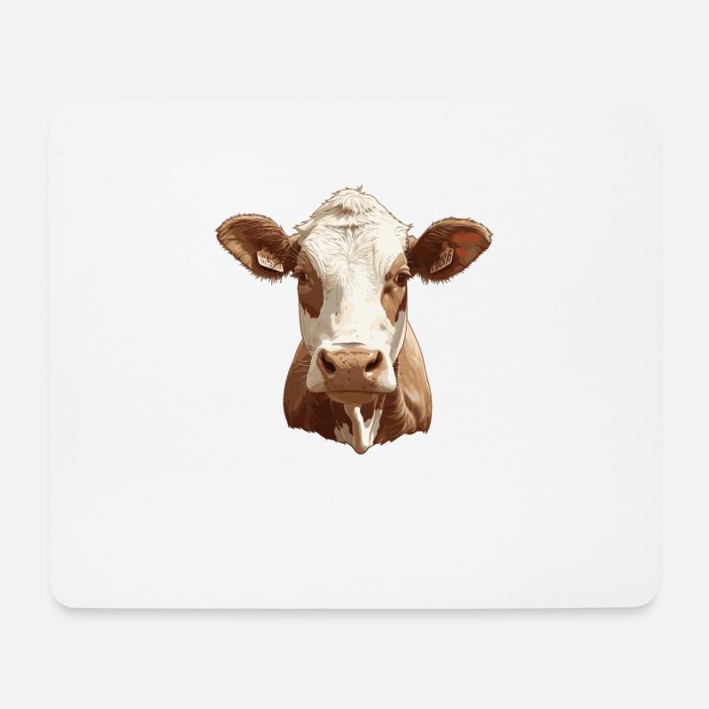 Kühe Kuh - Mousepad (Querformat) - Weiß