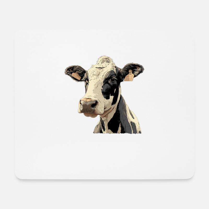Kühe Kuh - Mousepad (Querformat) - Weiß