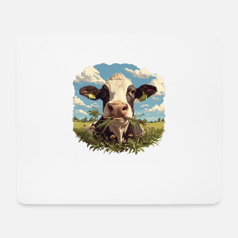 Kühe Kuh - Mousepad (Querformat) - Weiß