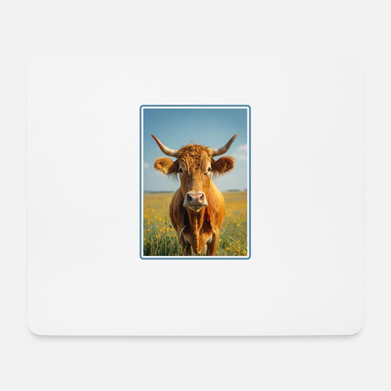 Kühe Kuh - Mousepad (Querformat) - Weiß