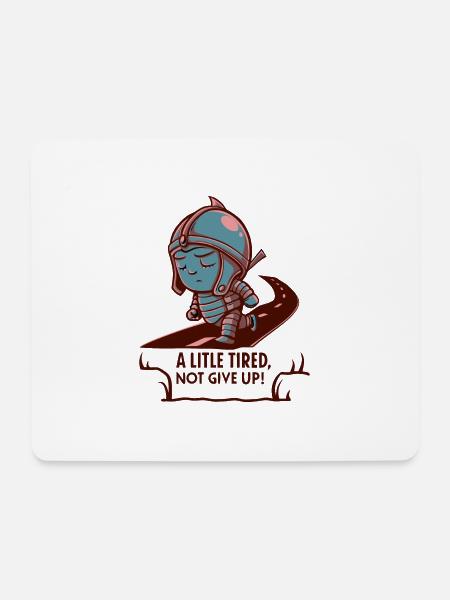 MÜDE - Mousepad (Querformat) - Weiß