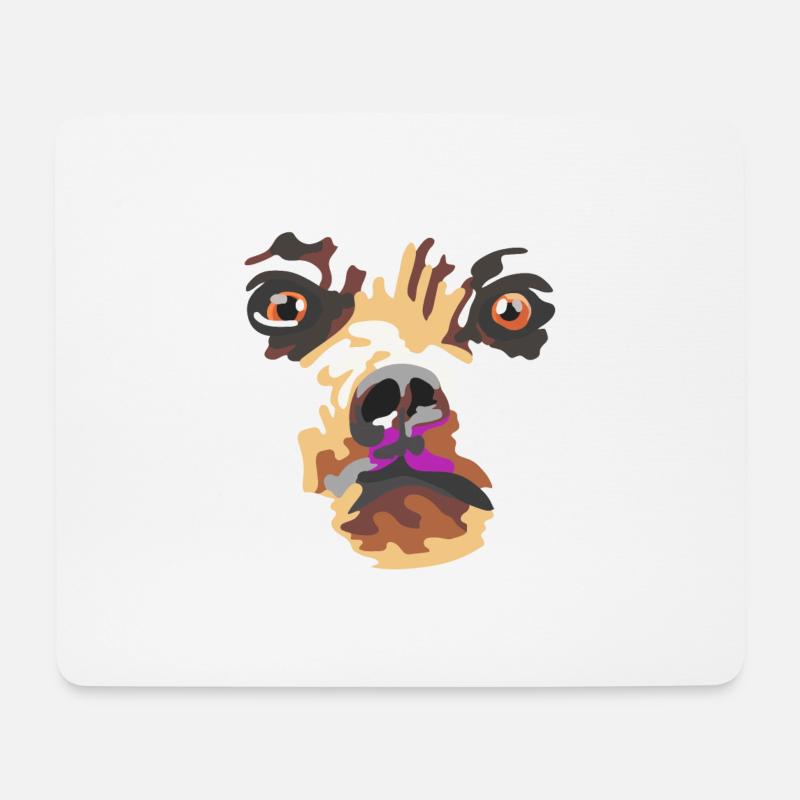 Bear with pink muzzle - Mouse Pad (horizontal) - white