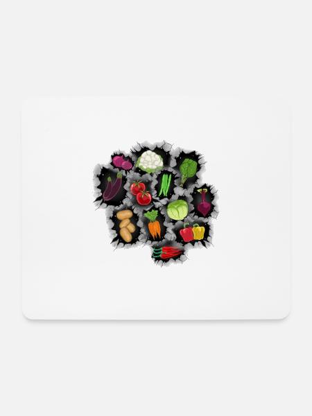 Vitamine Küche Gemüse Vegetarisch Koch Köche - Mousepad (Querformat) - Weiß