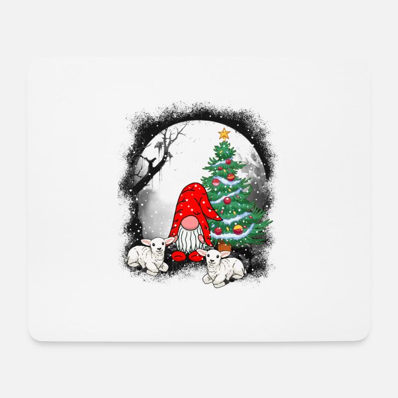 Nikolaus Santa Christmas Waldbewohner Zerge - Mousepad (Querformat) - Weiß