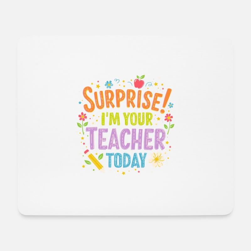 LEHRER - Mousepad (Querformat) - Weiß