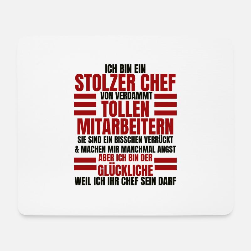 Ich Bin Ein Stolzer Chef Geburtstag Geschenk - Mousepad (Querformat) - Weiß