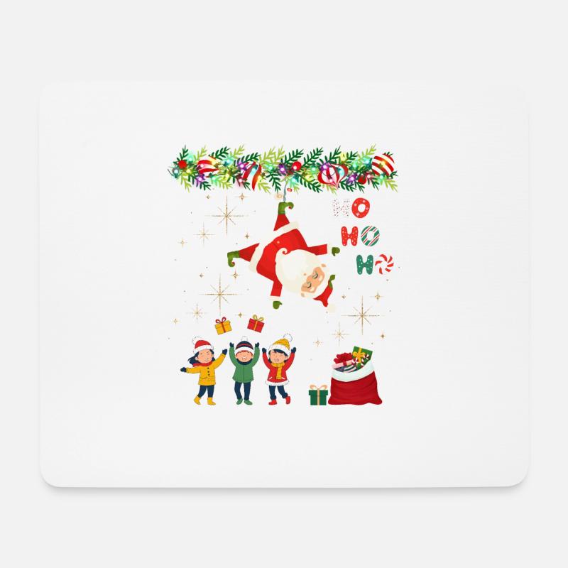Weihnachtsmann, Weihnachten, Geschenke - Mousepad (Querformat) - Weiß