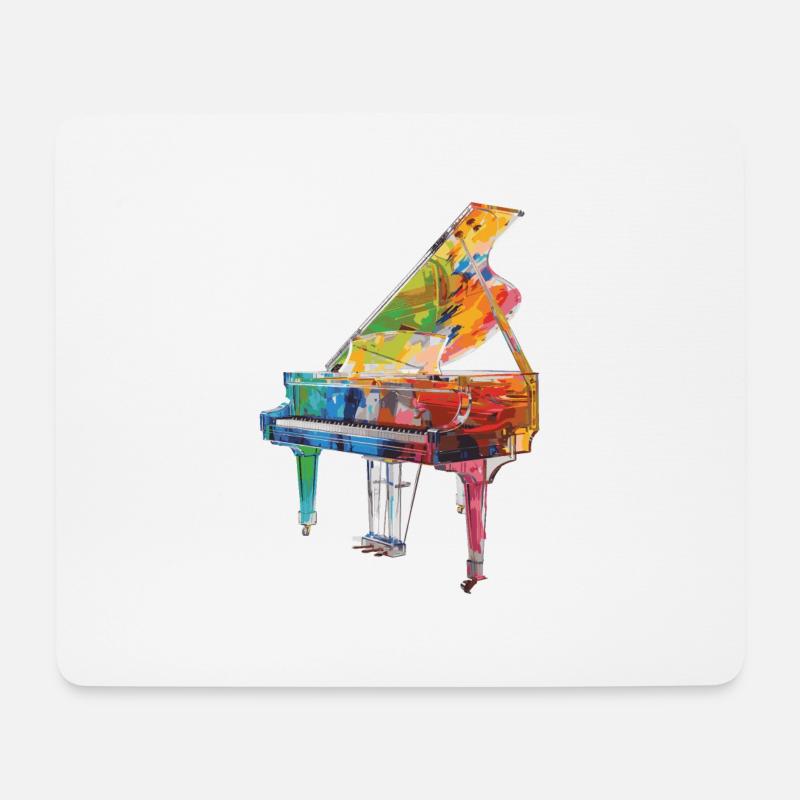 Klavier - Mousepad (Querformat) - Weiß