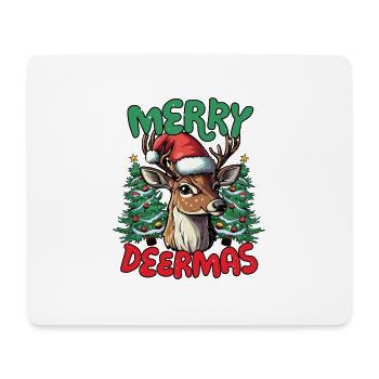 Merry Deermas Merry Deer Christmas - Mouse Pad (horizontal) - white - Front