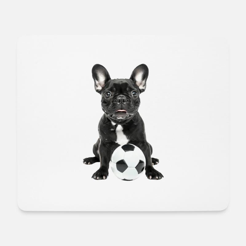 Französische Bulldogge - Mousepad (Querformat) - Weiß
